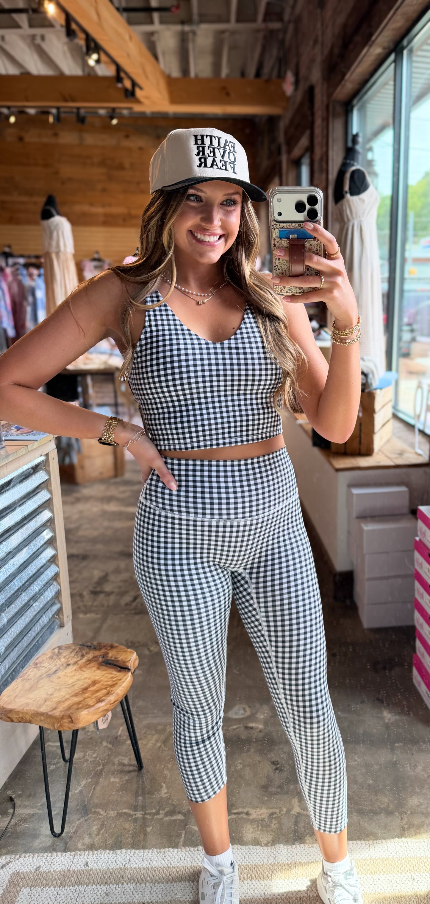 Gingham Cropped Tank