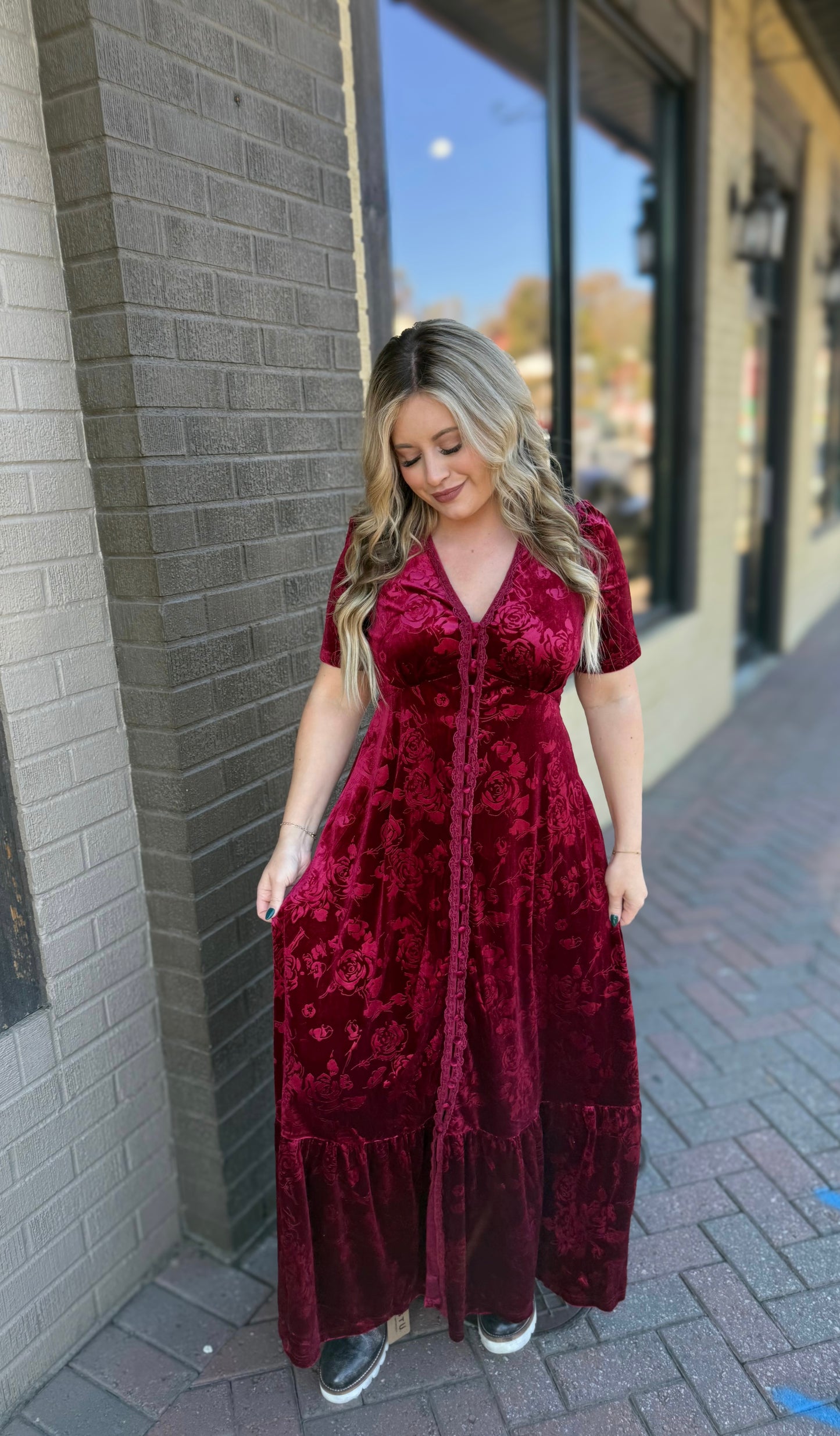 Plum Velvet Dress