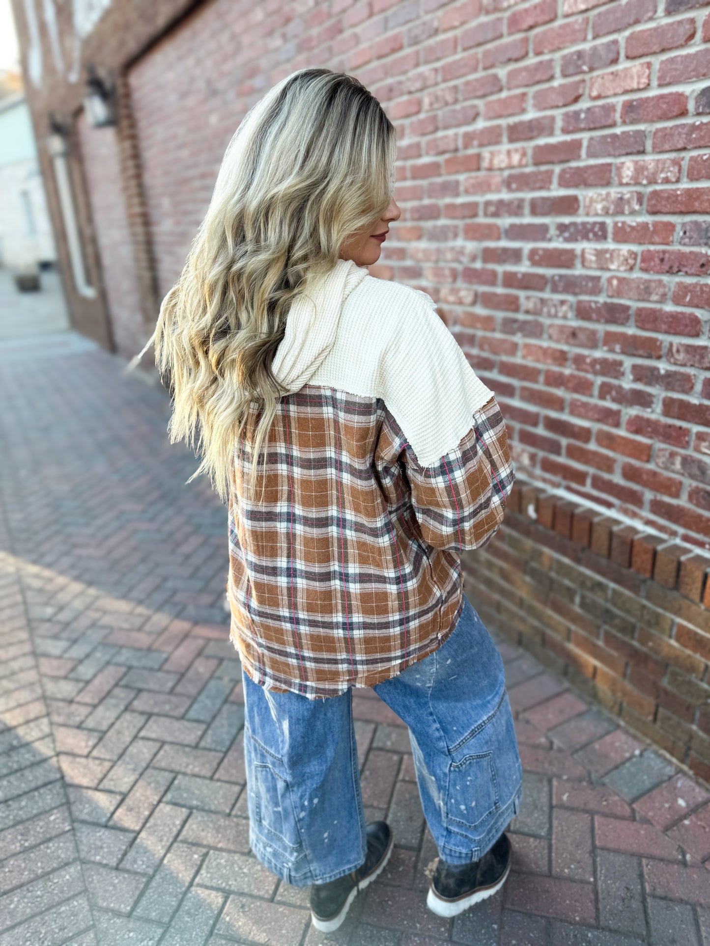 Natural Flannel Hoodie