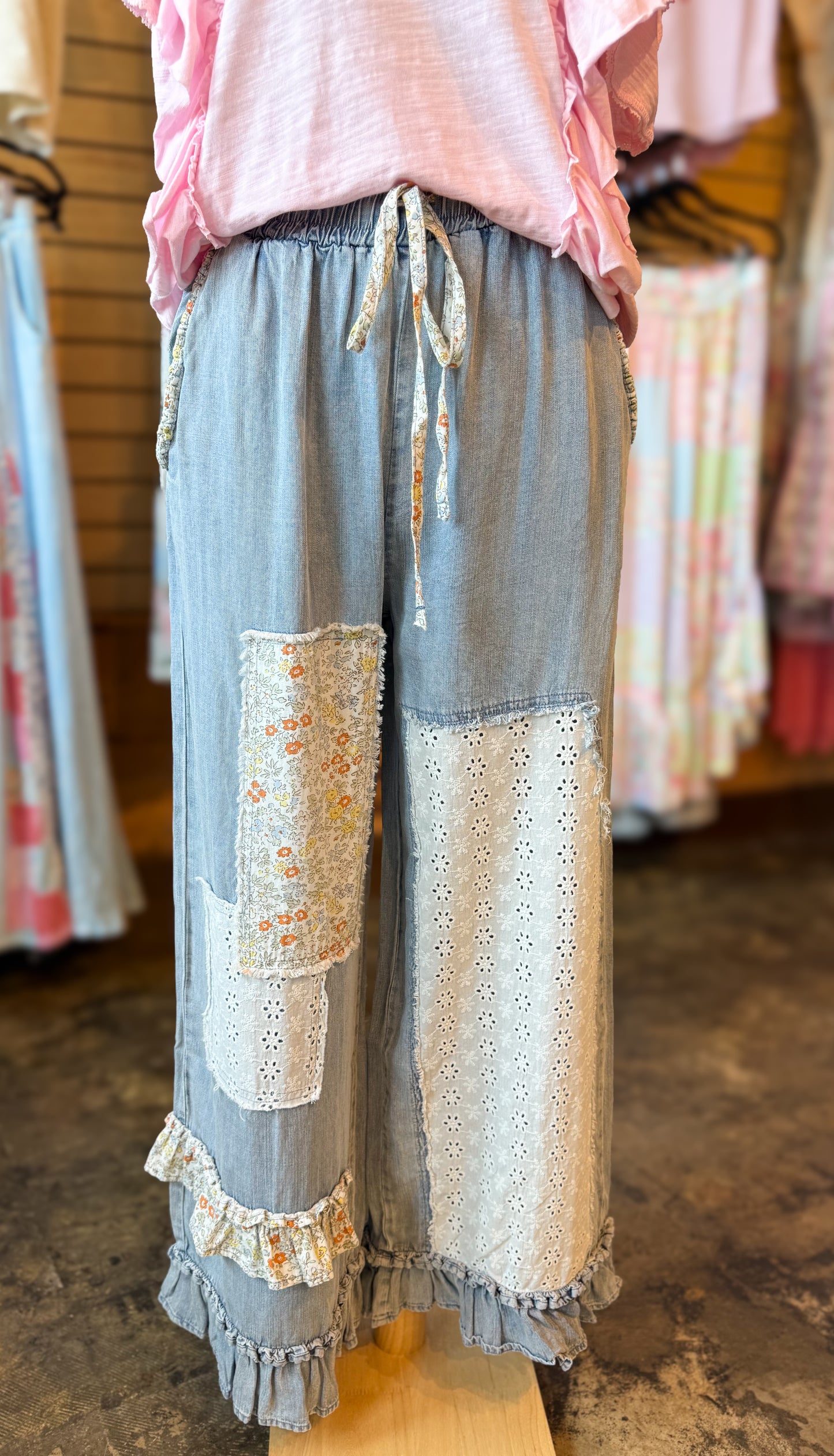 LT Denim Flutter Pants