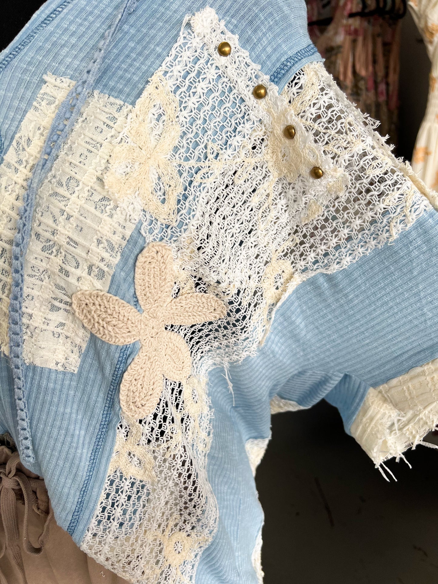 Powder Blue Knit Top