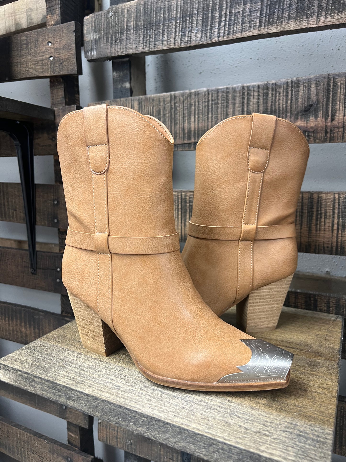 Nude Metal Toe Boot
