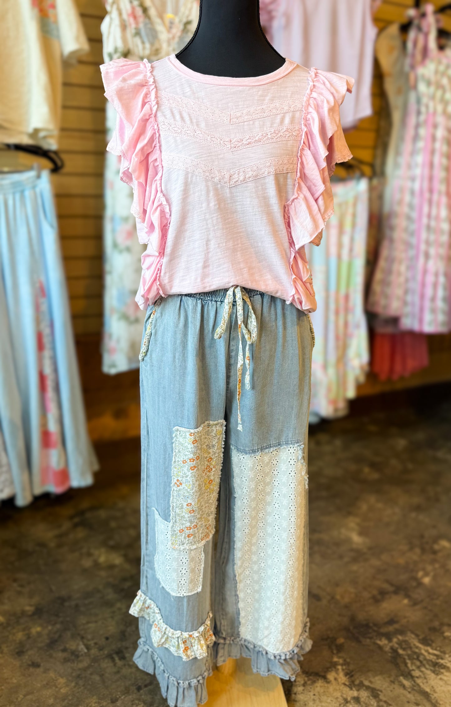 Pink Flutter Top