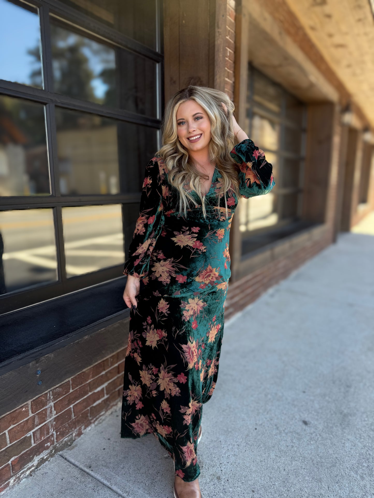Emerald Floral Maxi