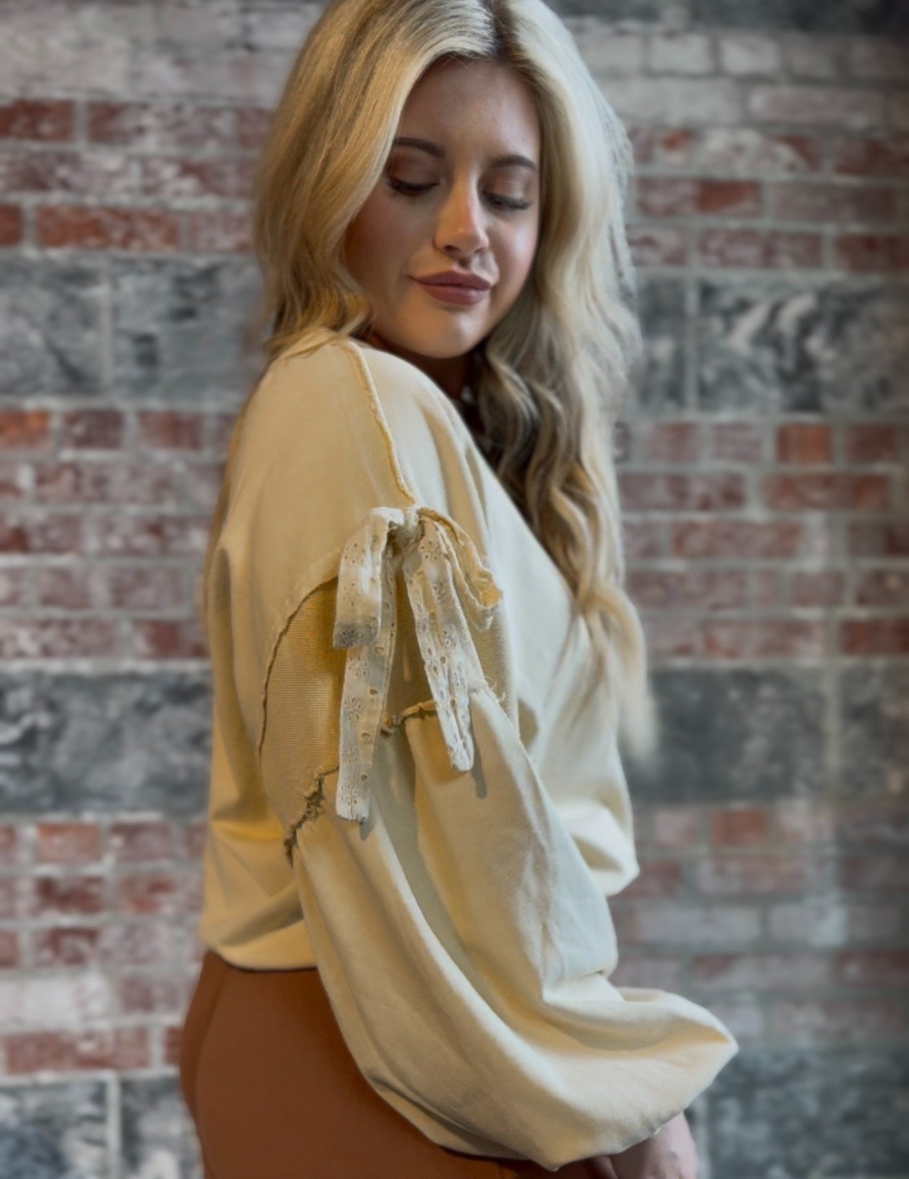 Oatmeal Bow Sweater
