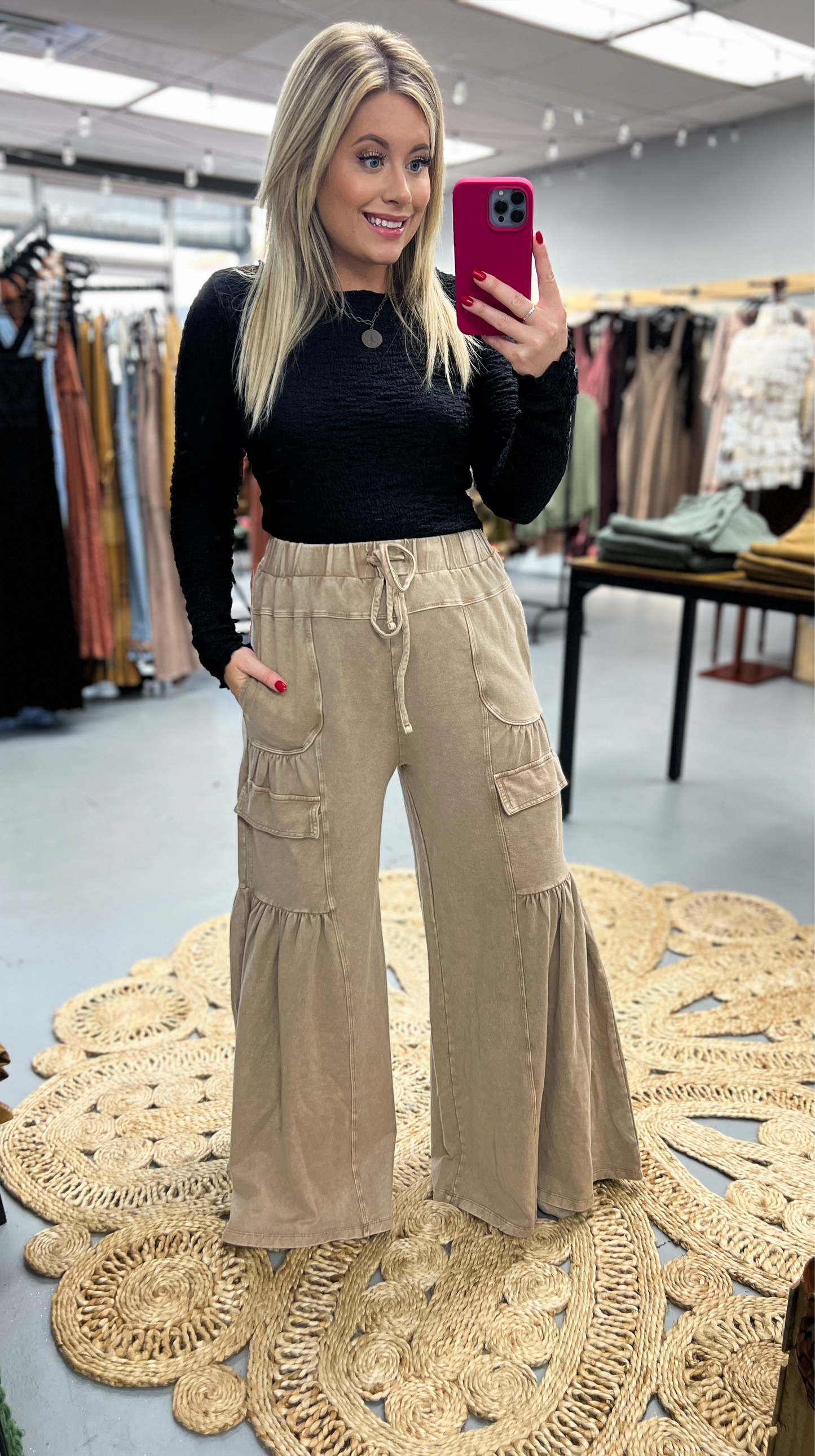 Mocha Terry Knit Pants