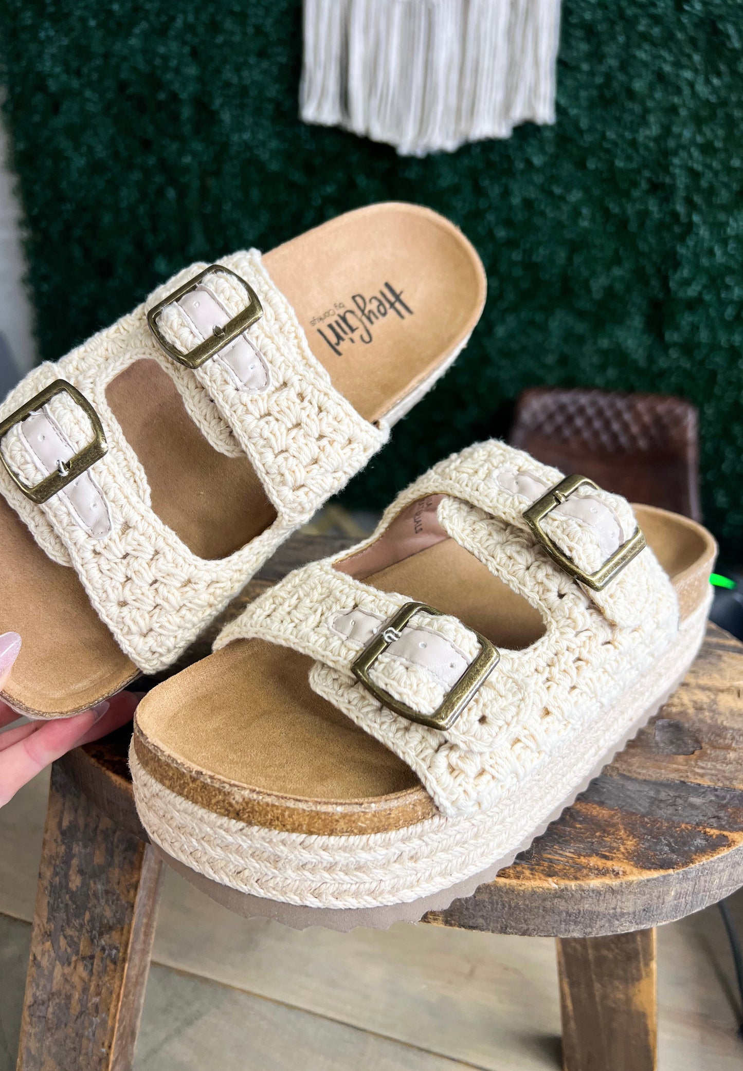 Natural Wedge Sandle