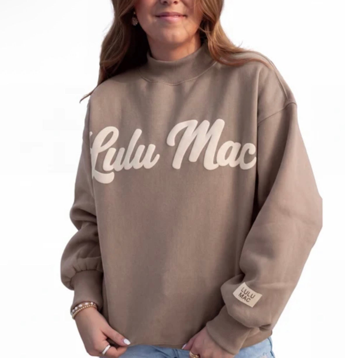 LULU MAC Sweatshirt-Brown/Cream