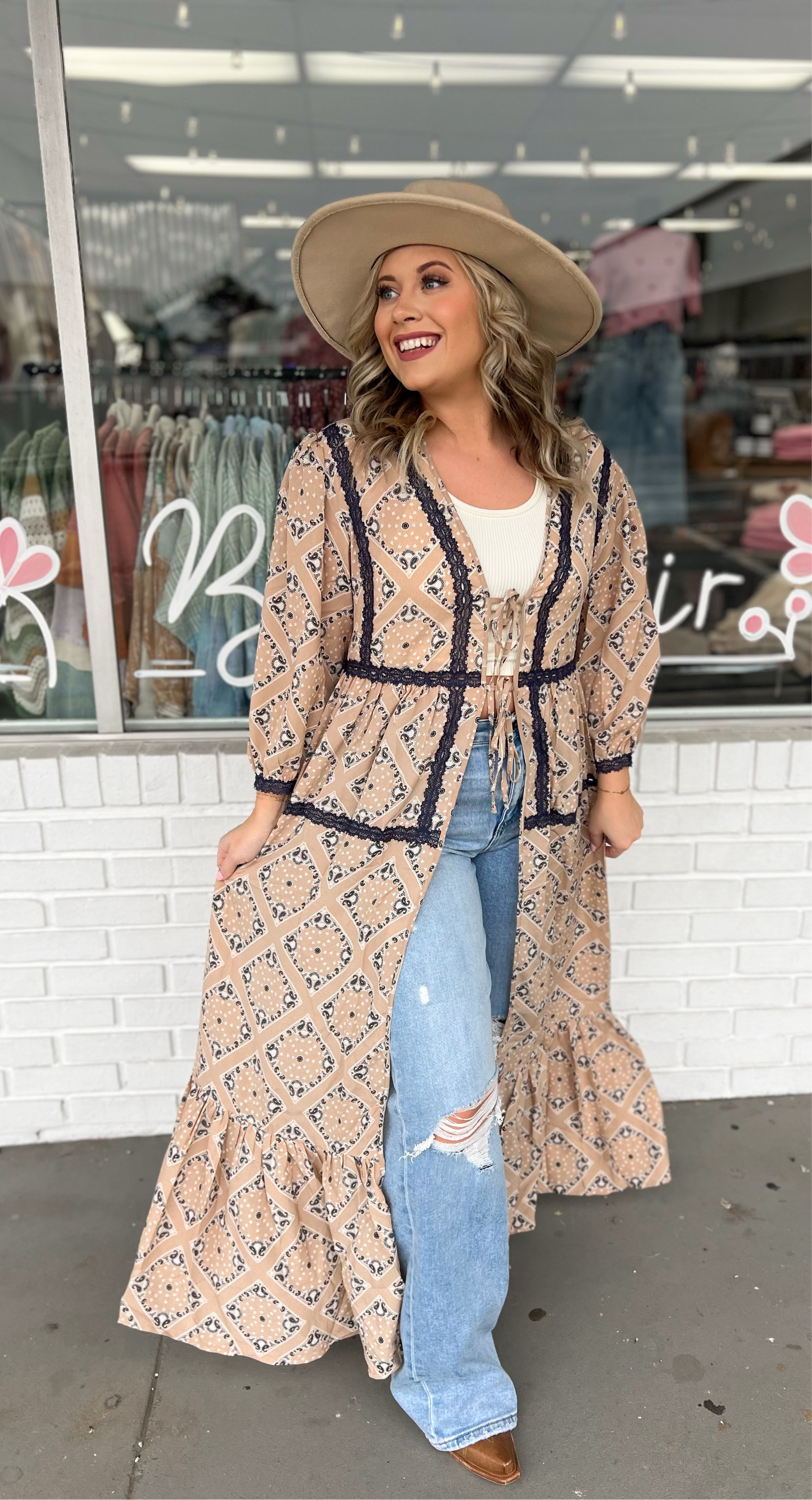 Bandana Print Kimono