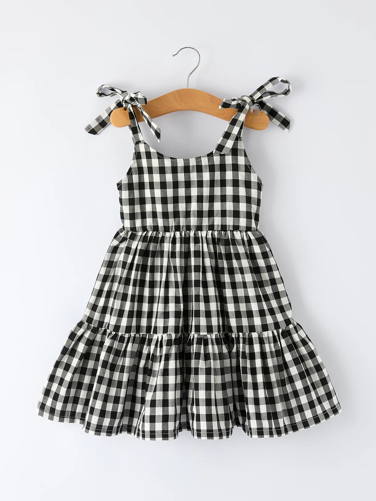 Girls Plaid Ruffle Dress