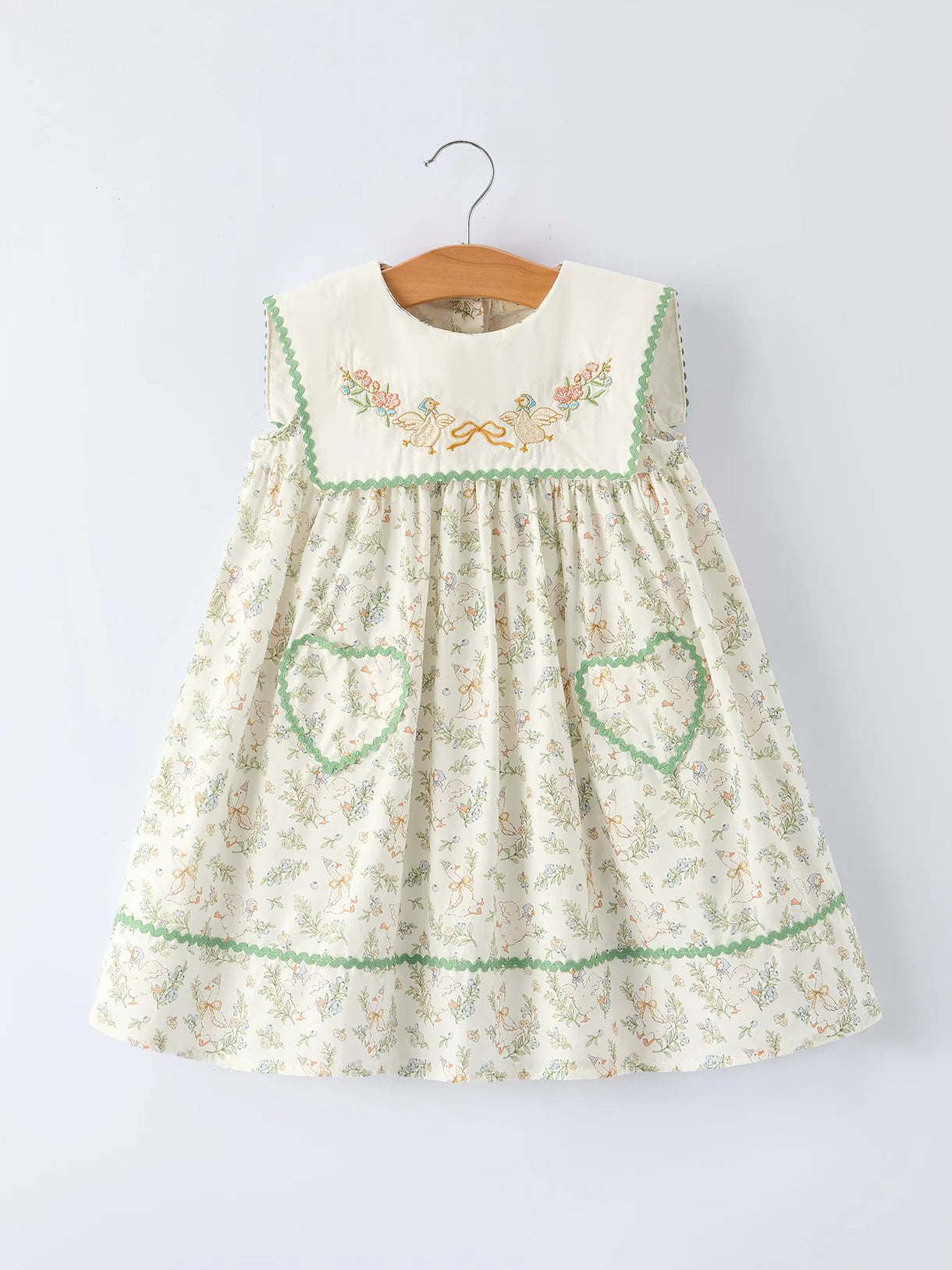 Girls Vintage Duck Spring Dress