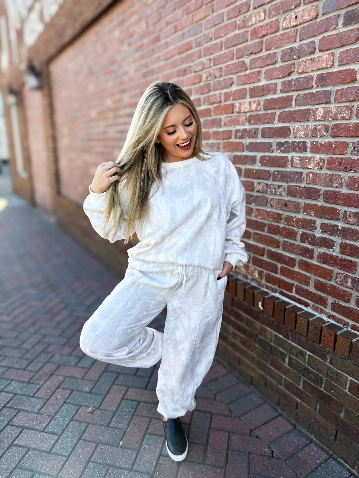 Pale Beige Camo Top