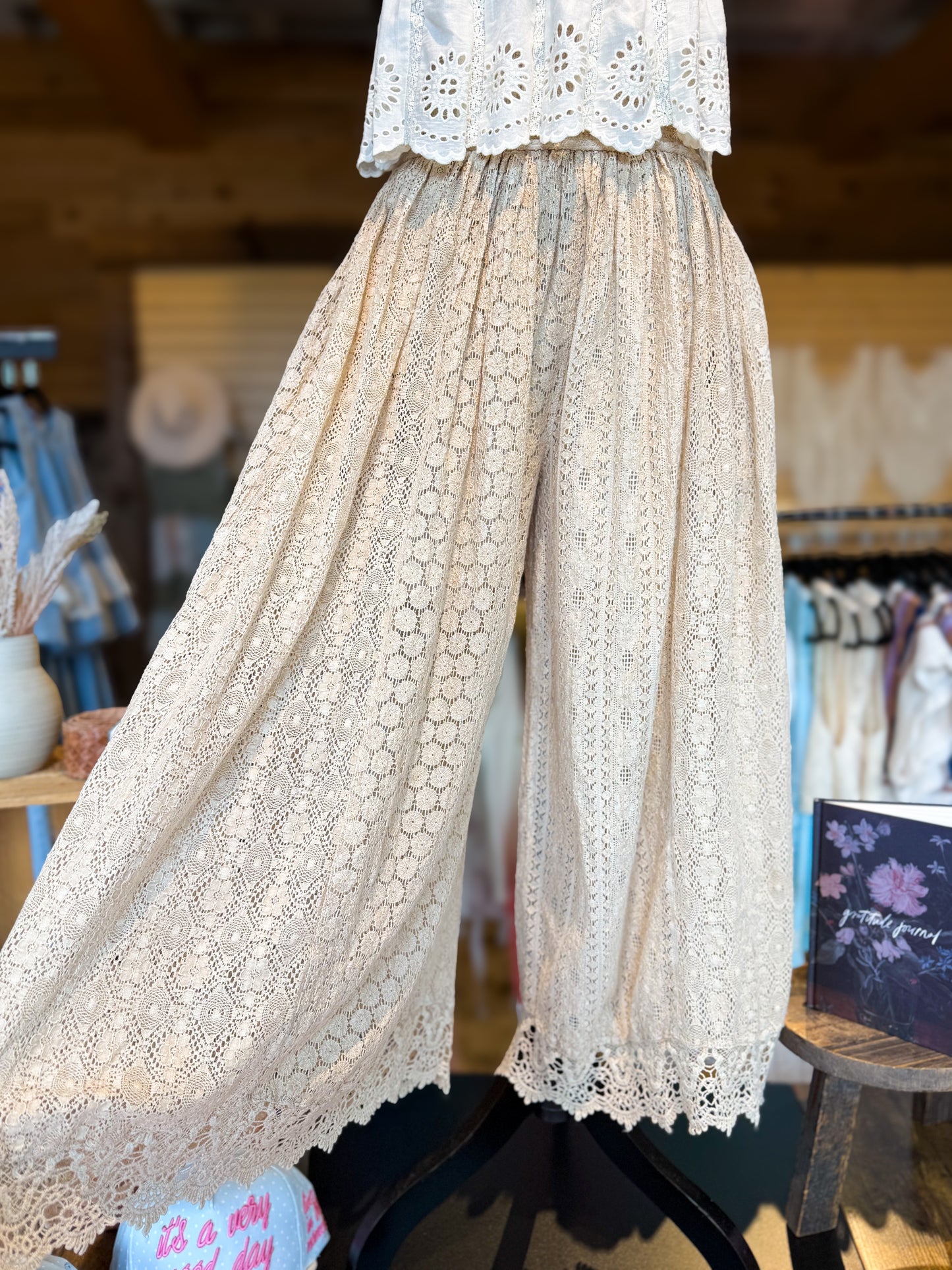 Lace Flare Pants