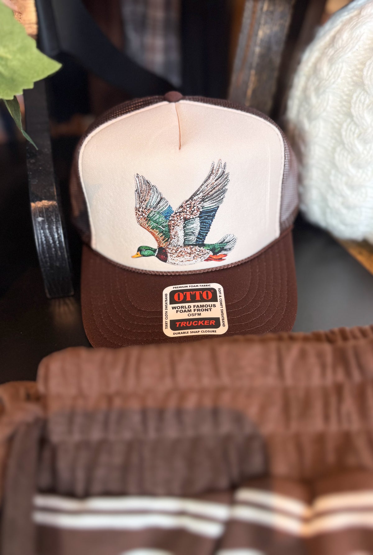Faux Rhinestone Duck Hat