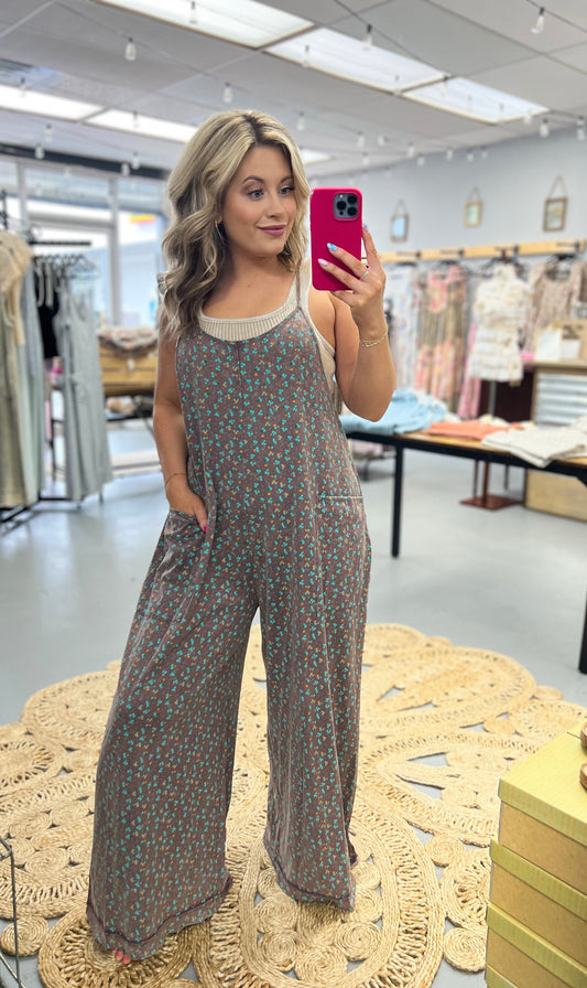Printed Cotton Jumpsuit