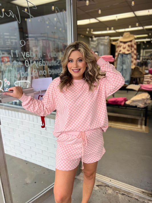 Checkered Blush Set