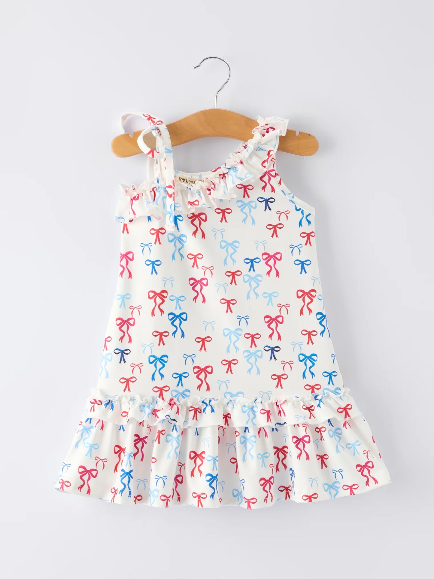Girls 4th of July Bow Dress