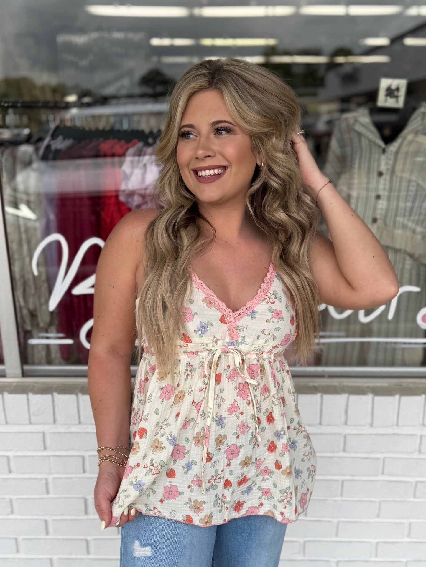 Pink Floral Top