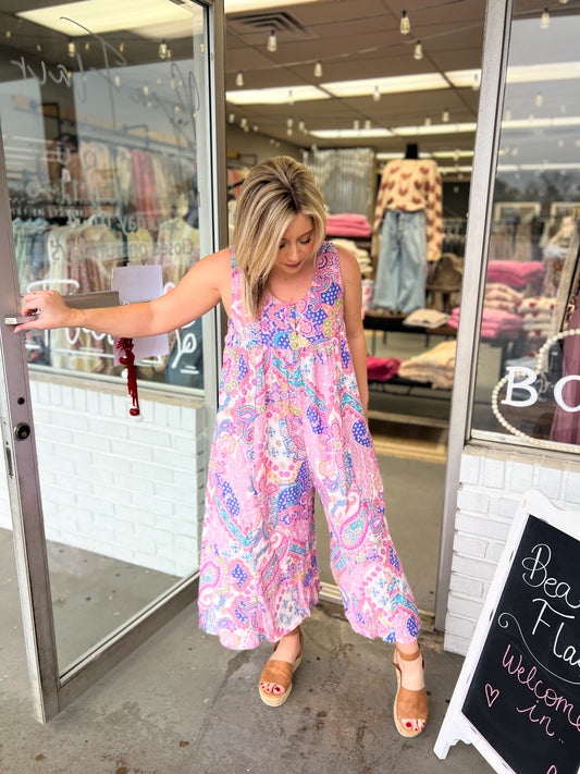 Pink Blossom Romper