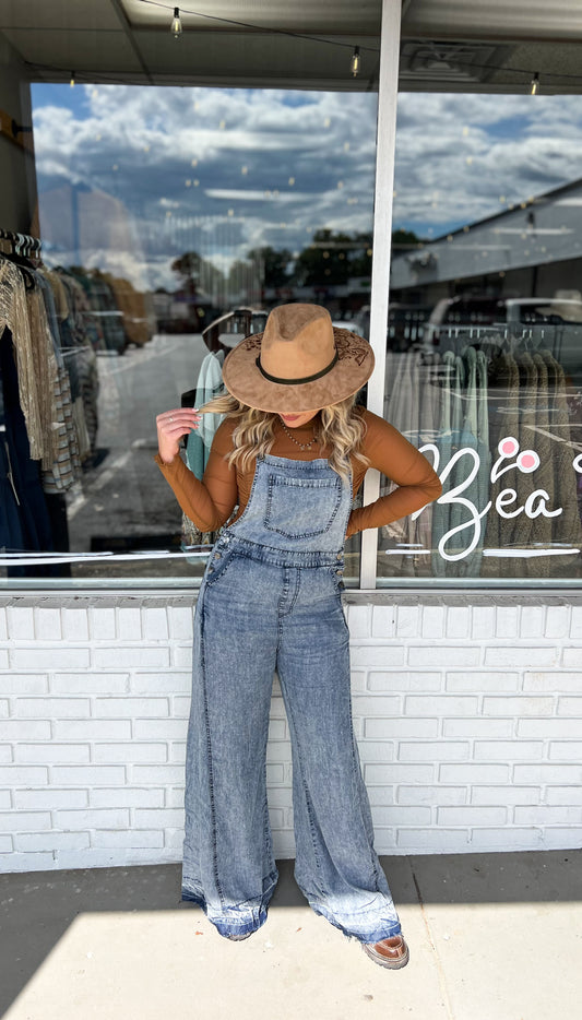 Washed Denim Romper