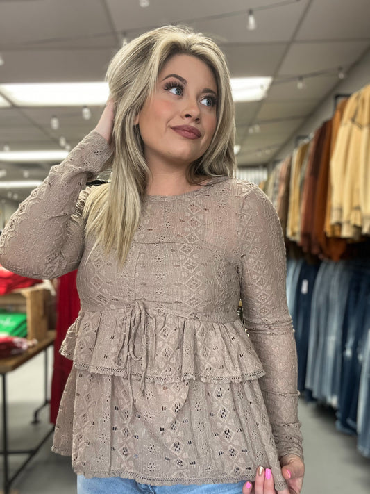 Crochet Long Sleeve Top