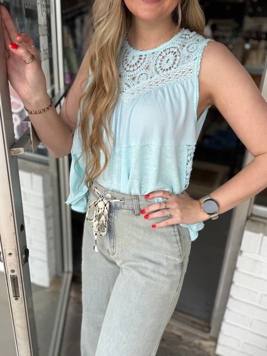 Light Blue Knit Tank
