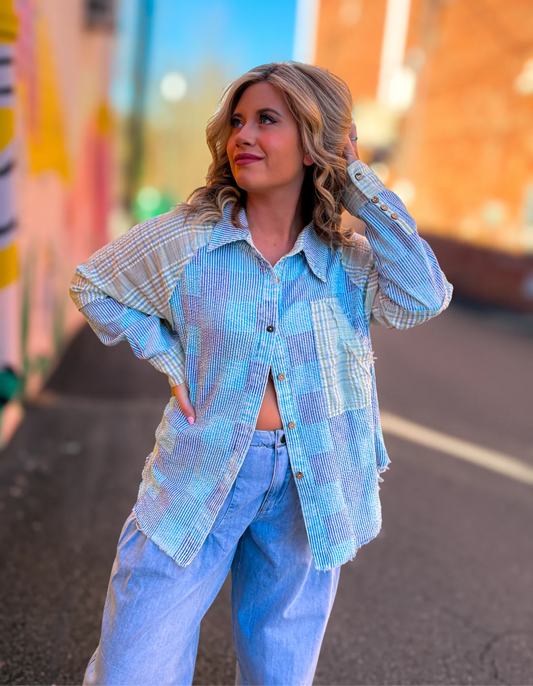 Washed Blue Button-down