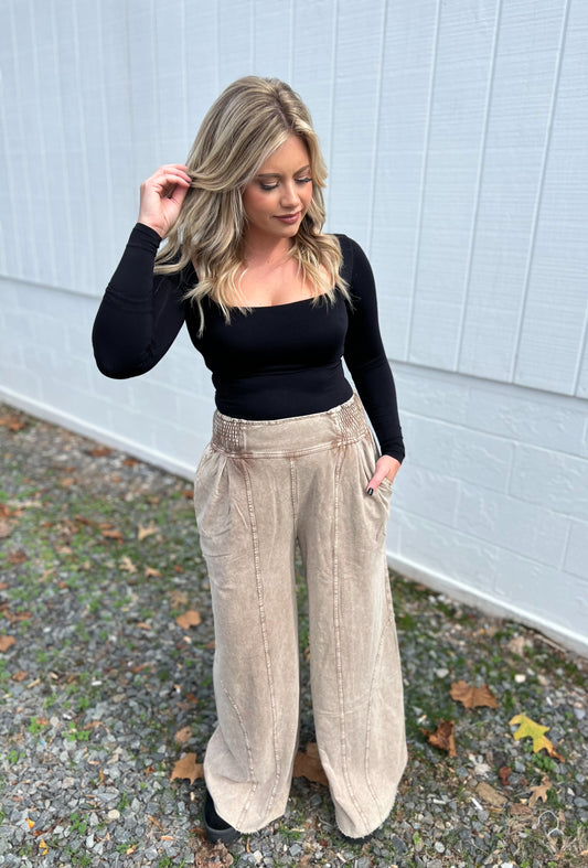 Mocha Palazzo Pants