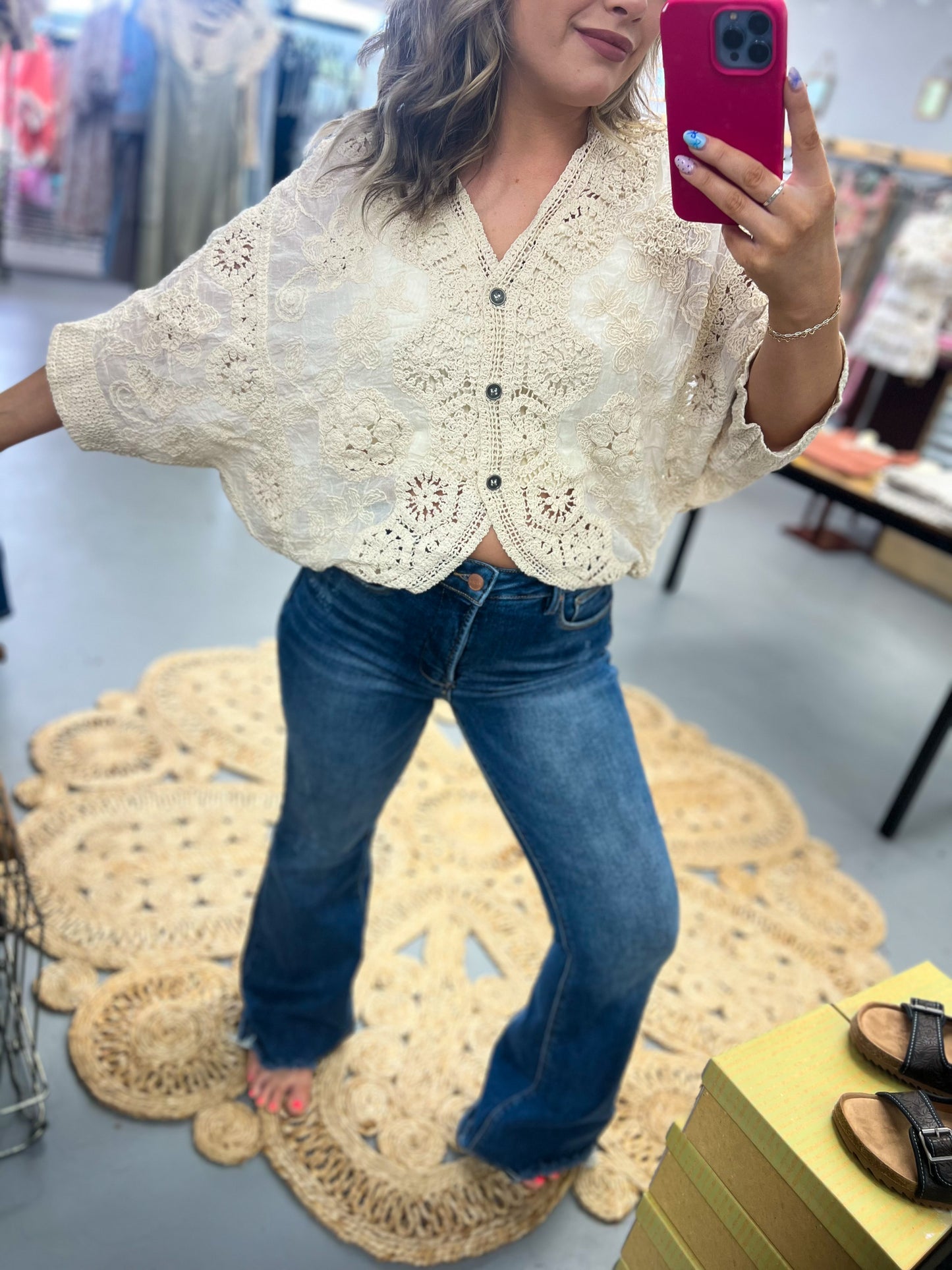 Woven Natural Top