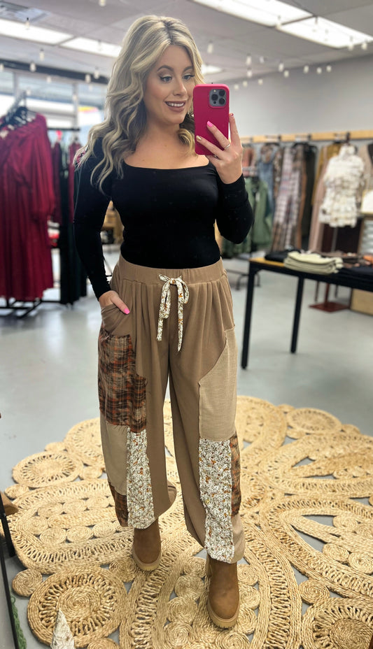 Chocolate Patchwork Pants