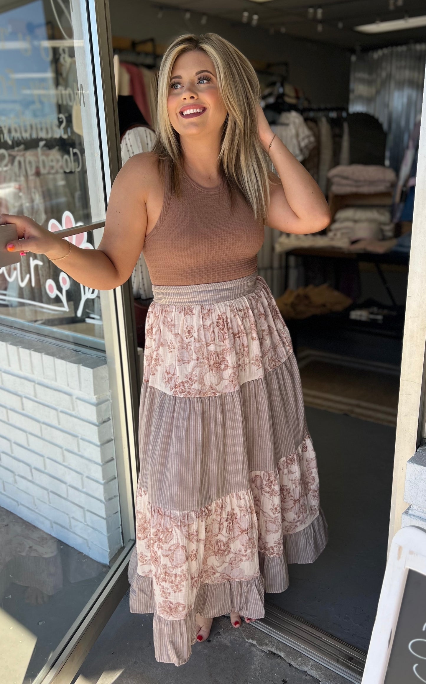 Floral Mauve Skirt