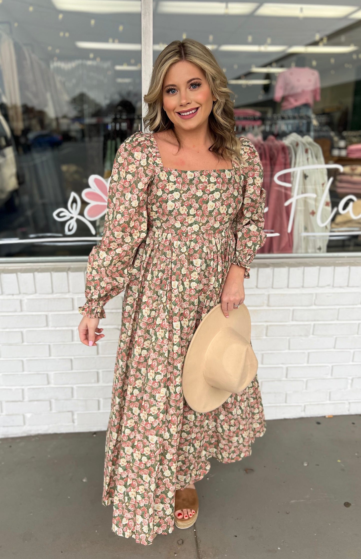 Floral Square Maxi