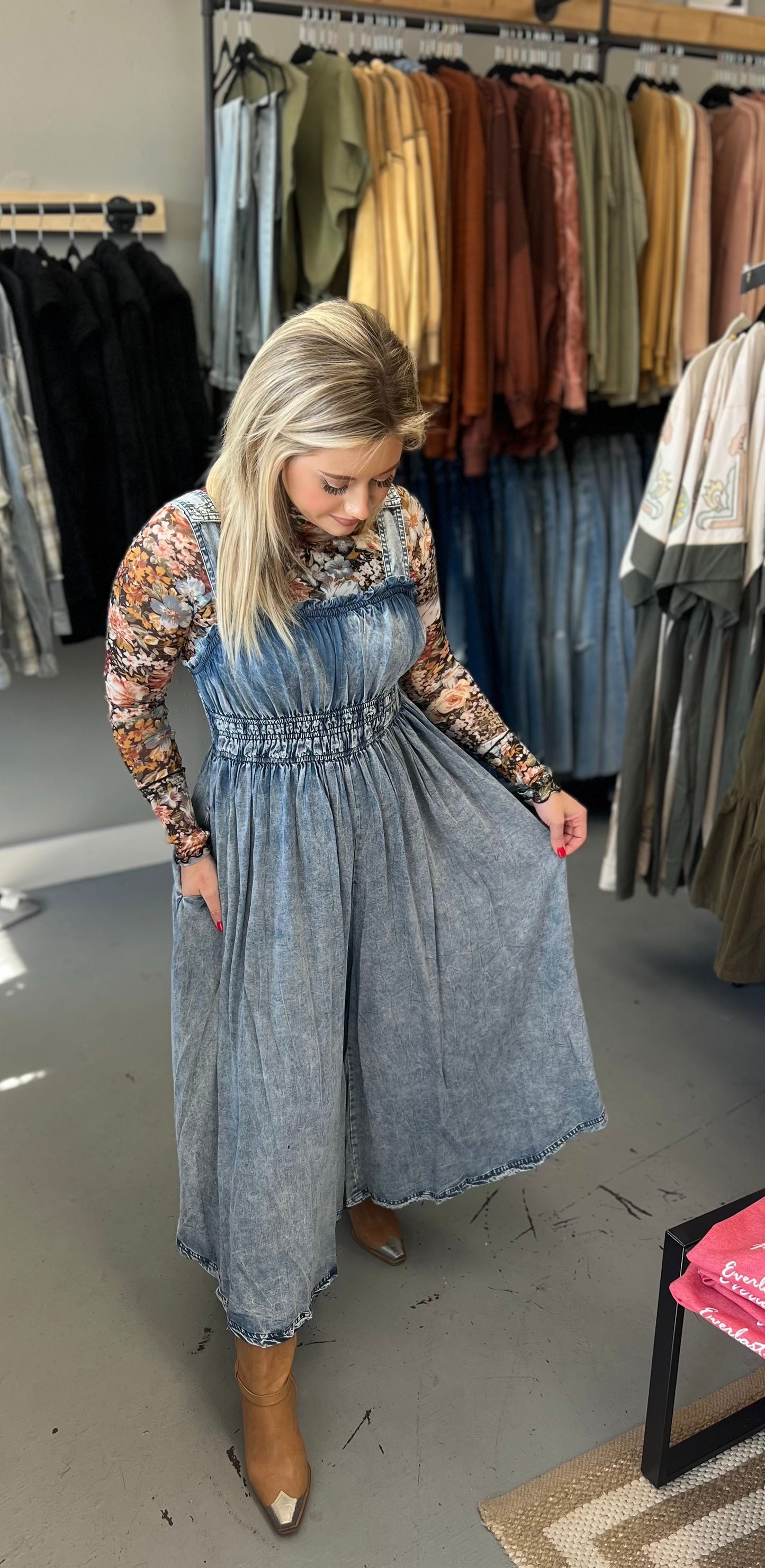 Denim Washed Romper