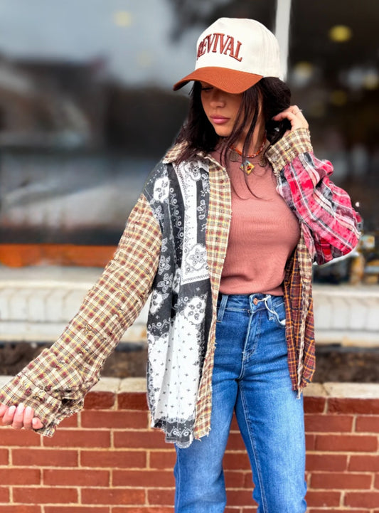 Brick & Black Multi Top