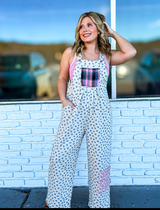 Latte Flower Romper