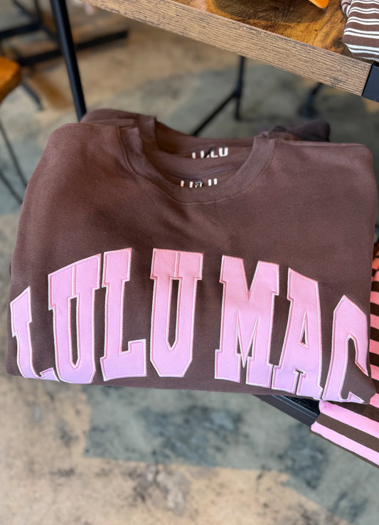 LULU MAC Sweatshirt-Pink/Brown