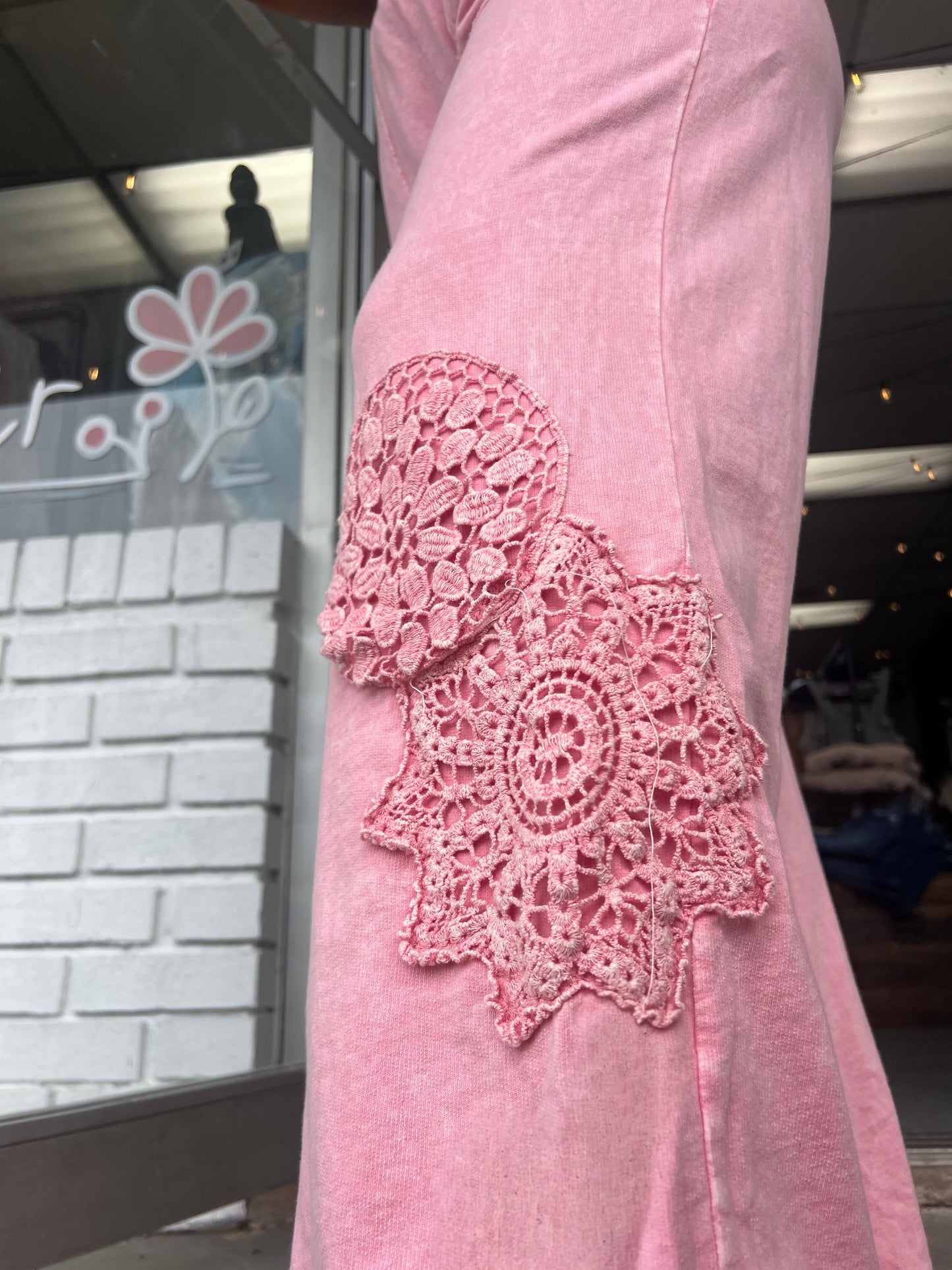 Pink Lace Pants