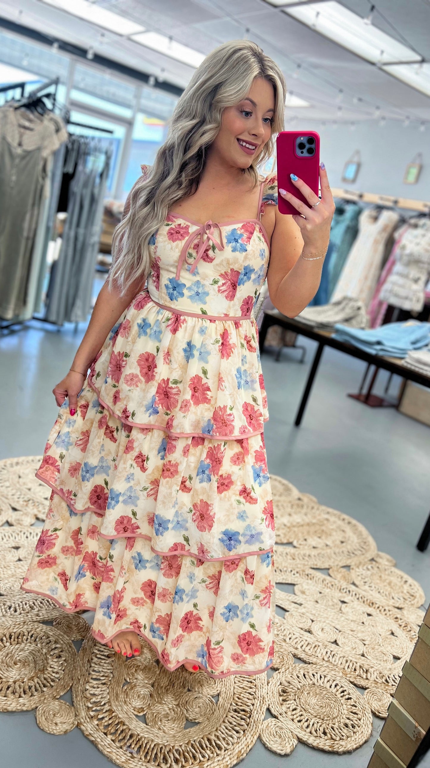 Floral Tiered Ruffle Dress