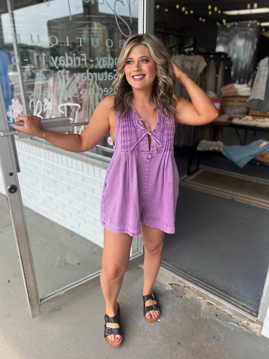 Vintage Purple Romper
