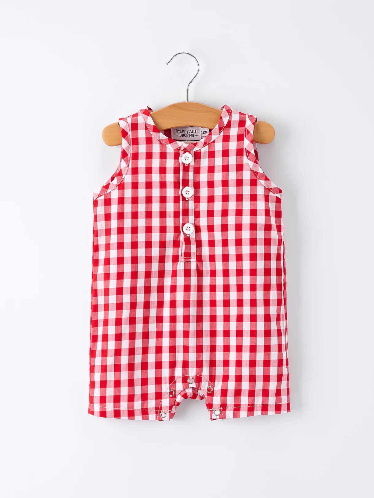 Plaid Boys Romper