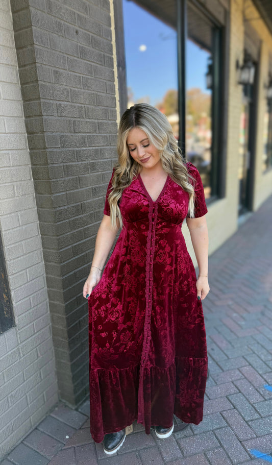 Plum Velvet Dress