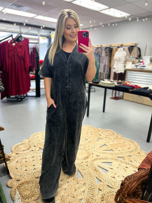Black Flowy Jumpsuit