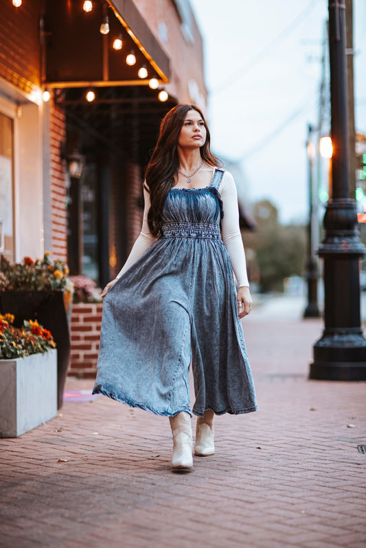 Denim Washed Romper