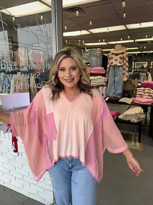 Peach Knit Top