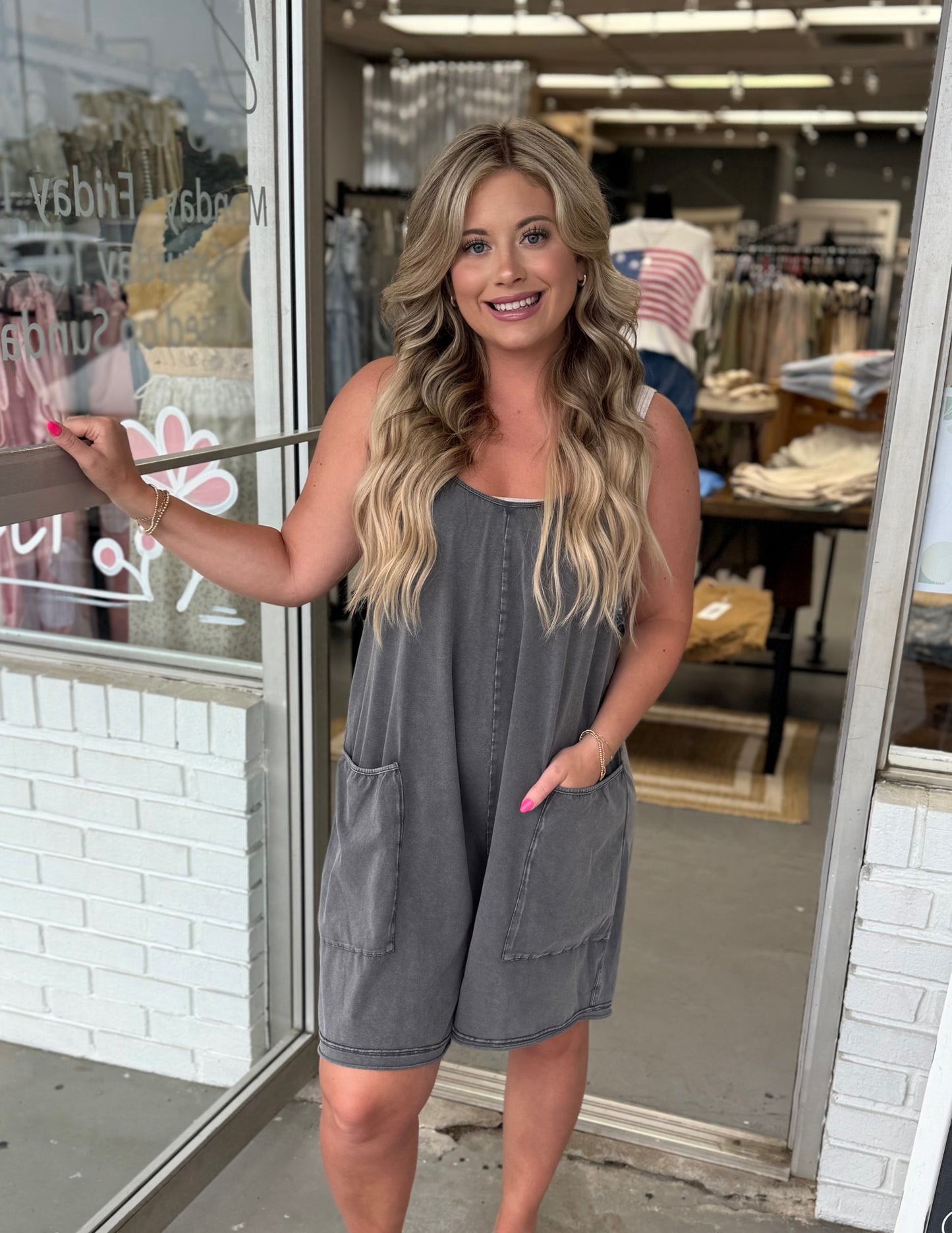 Ash Black Easel Romper