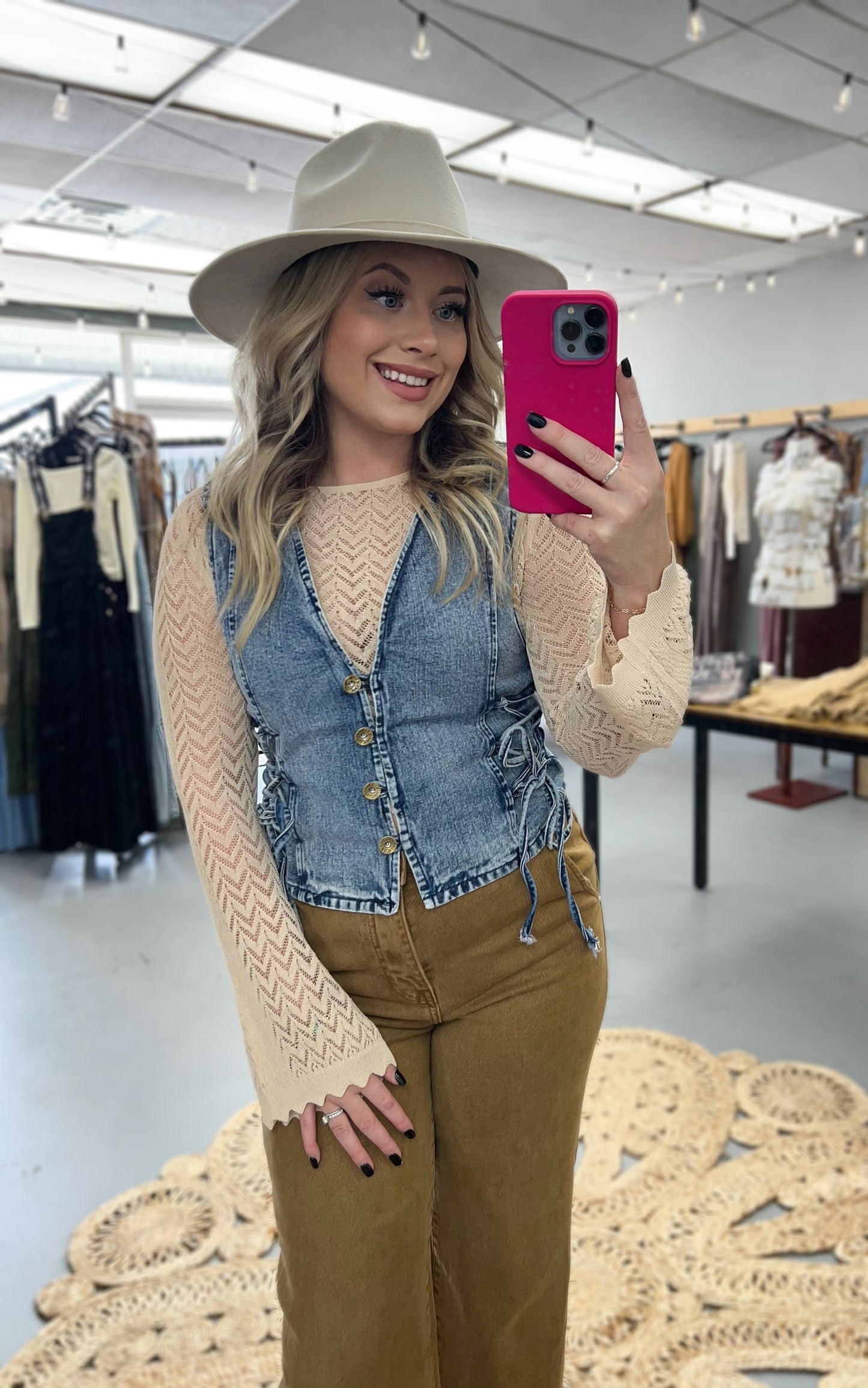Vest w/ Lace Up Sides