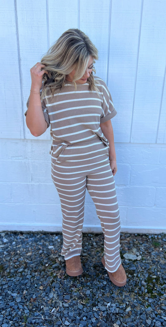 Mocha Striped Set
