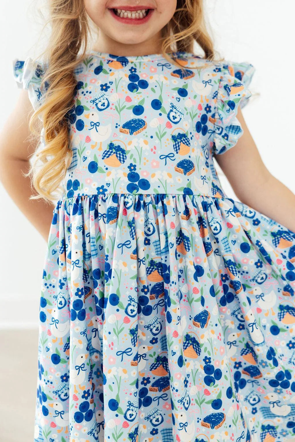 Youth Blueberry Picnic Dress