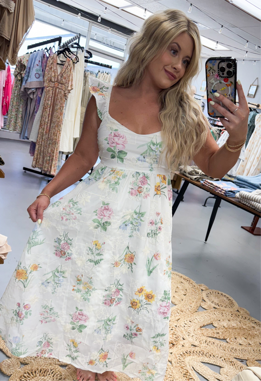 Embroidered Floral Dress