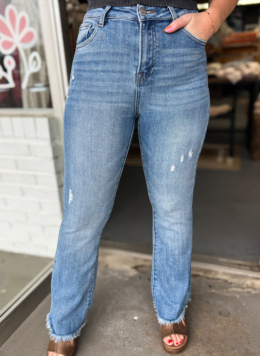 HR Bootcut Frayed Jeans
